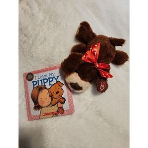 Board Book Titled I Love My Puppy and Plush Puppy Gift Set